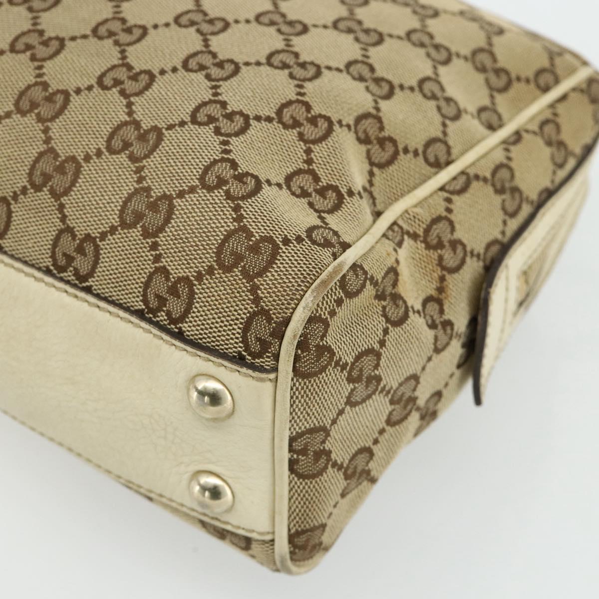 GUCCI GG Canvas Tote Bag Beige Gold 169971 Auth 176655