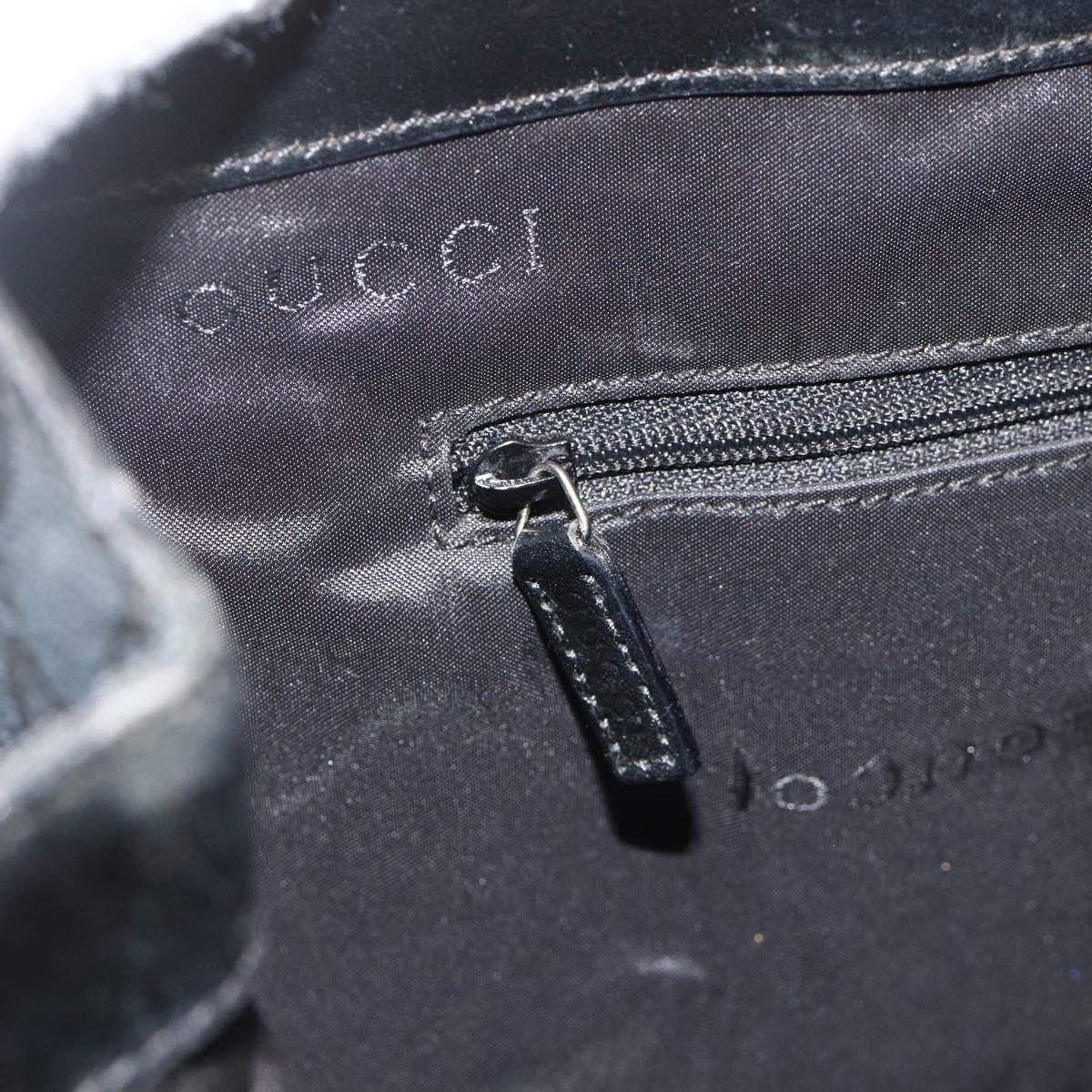 GUCCI GG Canvas Jackie Tote Bag Black Silver 002 1064 3444 Auth 176667