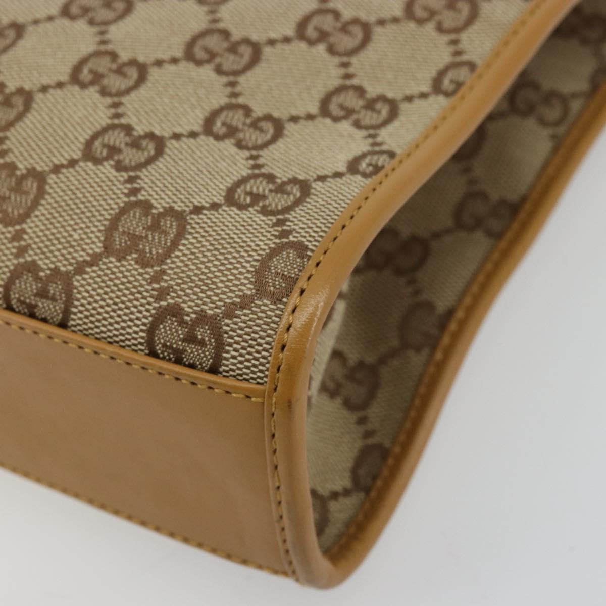 GUCCI Jackie GG Canvas Shoulder Bag Beige Gold 002 1065 3444 Auth 176673A
