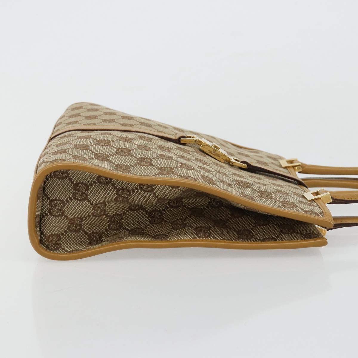 GUCCI Jackie GG Canvas Shoulder Bag Beige Gold 002 1065 3444 Auth 176673A