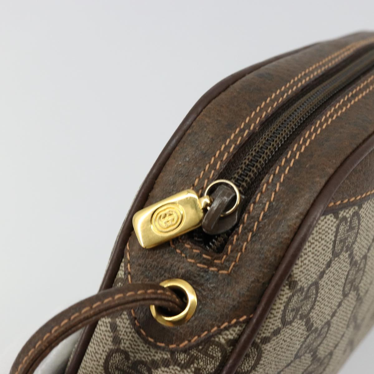 GUCCI GG Supreme Web Sherry Line Bag PVC Beige Red 89 02 055 Auth 176678