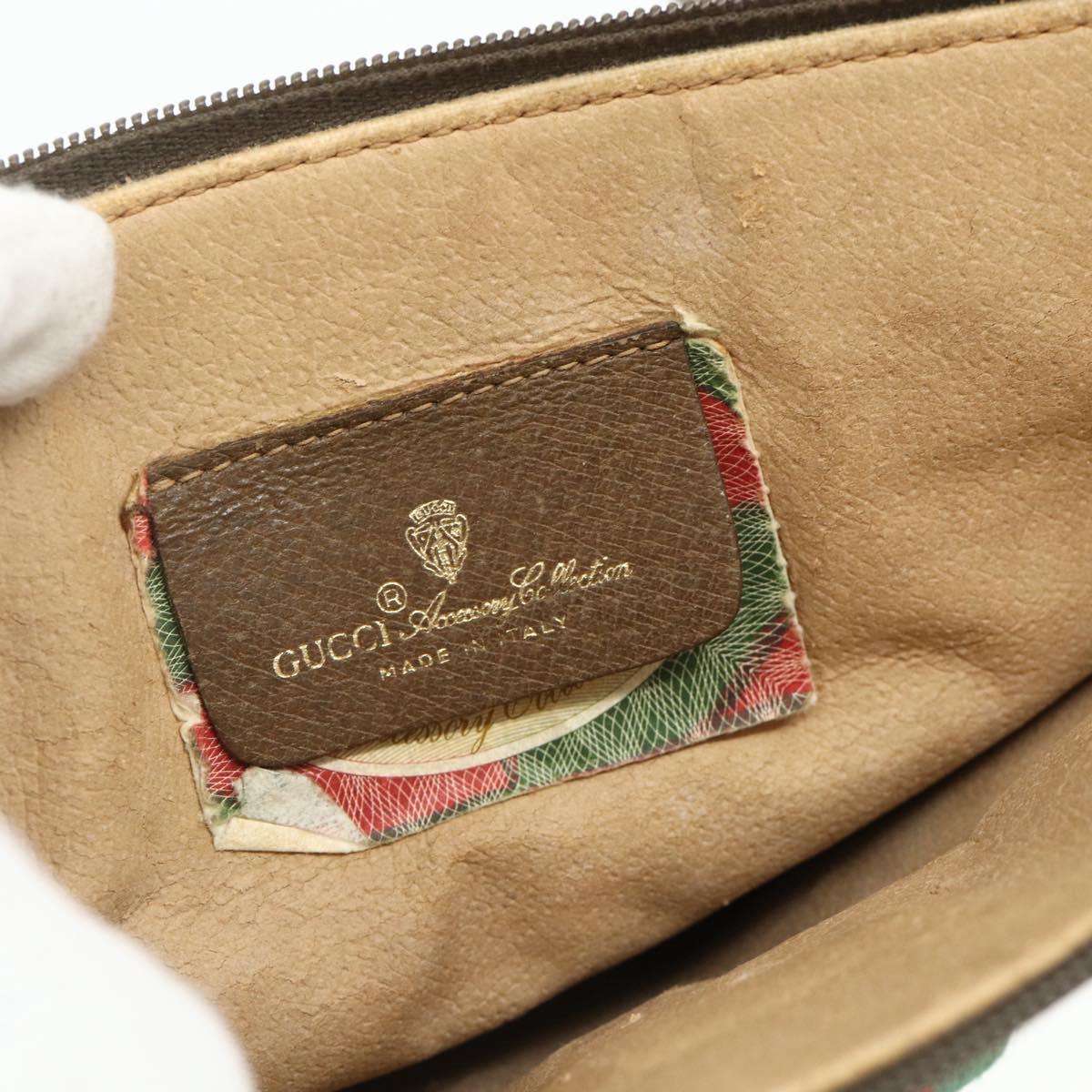 GUCCI GG Supreme Web Sherry Line Bag PVC Beige Red 904 02 026 Auth 176680