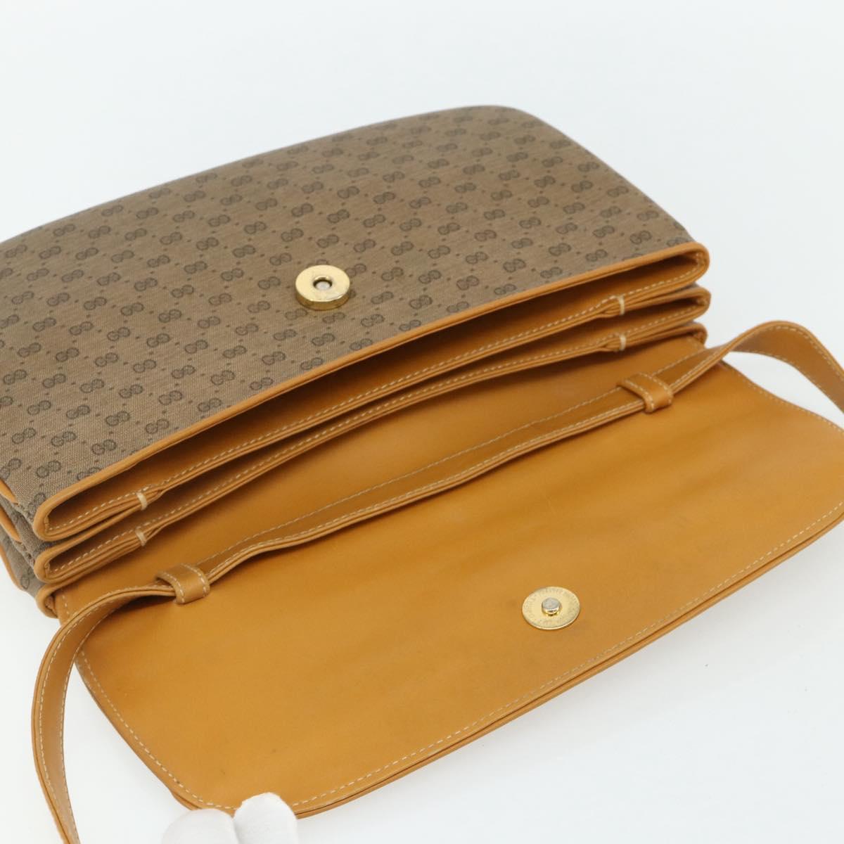 GUCCI Micro GG Supreme Shoulder Bag PVC Beige Gold 004 104 0024 Auth 176684