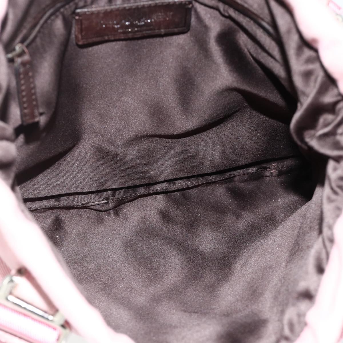 SAINT LAURENT Kahala Tote Bag Canvas Pink Silver 123435 Auth 176691