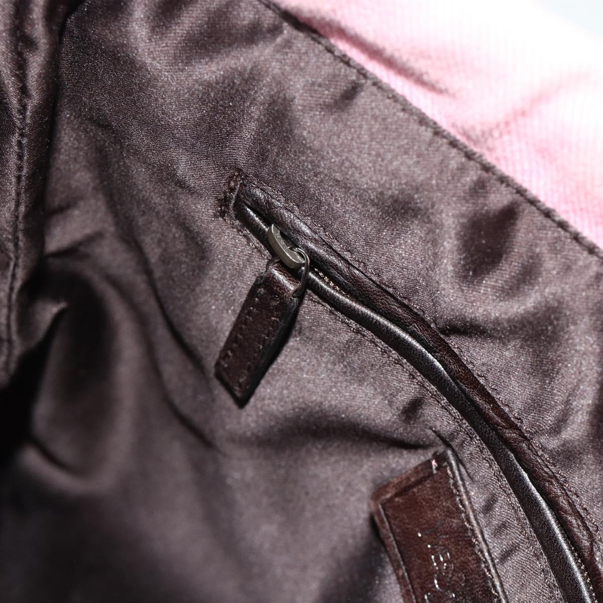 SAINT LAURENT Kahala Tote Bag Canvas Pink Silver 123435 Auth 176691