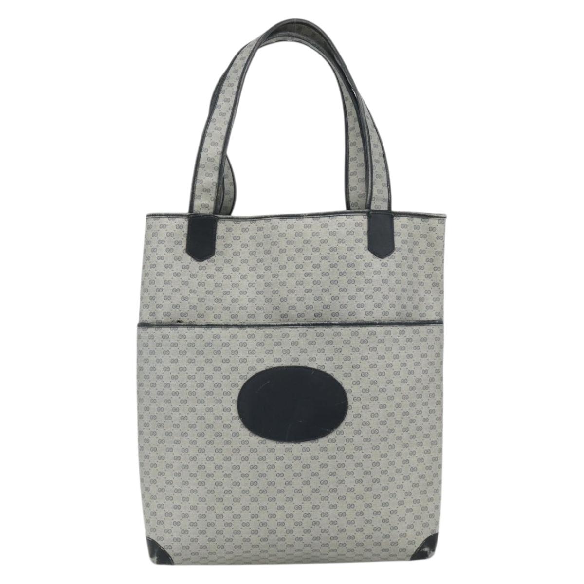 GUCCI GG Supreme Tote Bag PVC Navy Gold 002 39 0054 Auth 176695