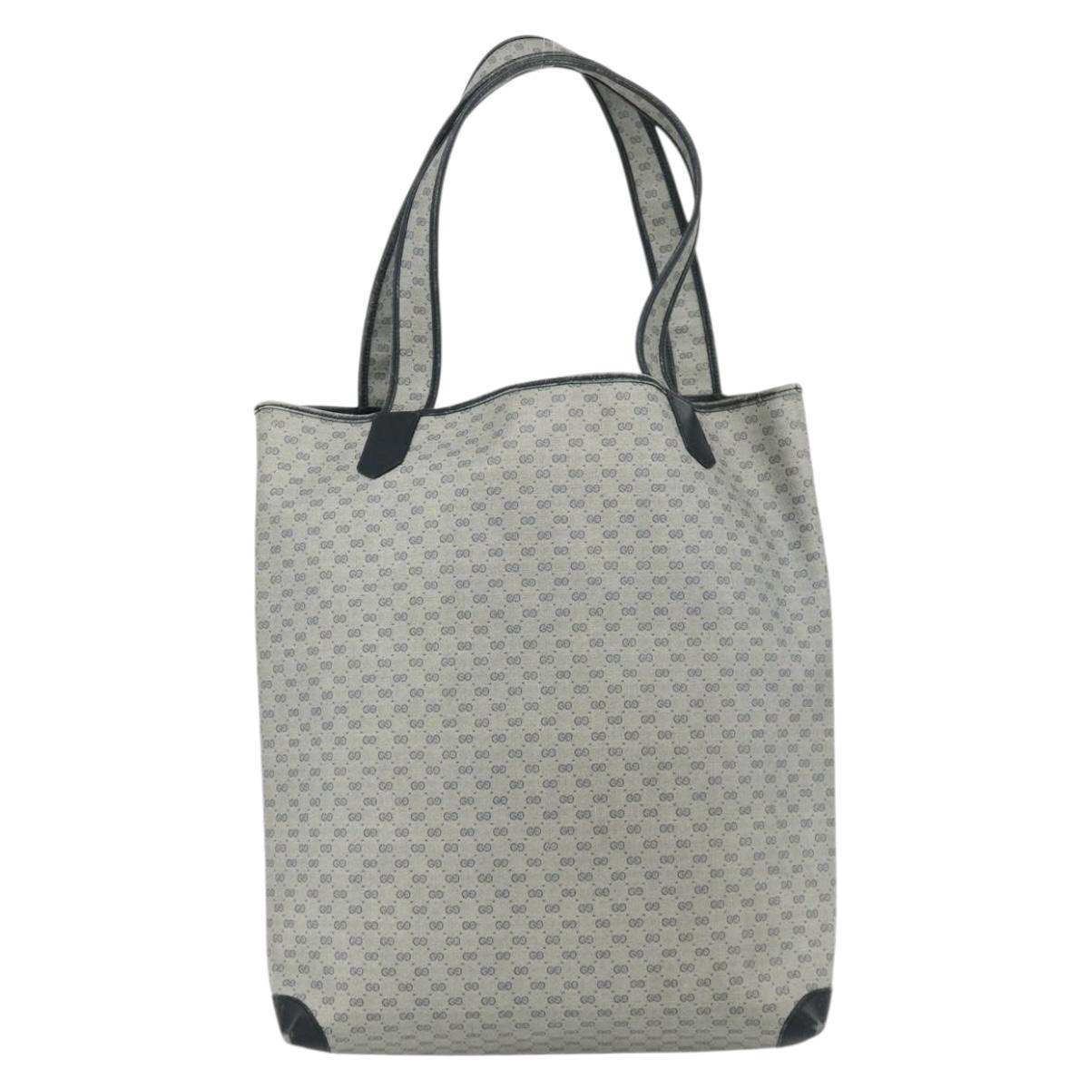 GUCCI GG Supreme Tote Bag PVC Navy Gold 002 39 0054 Auth 176695