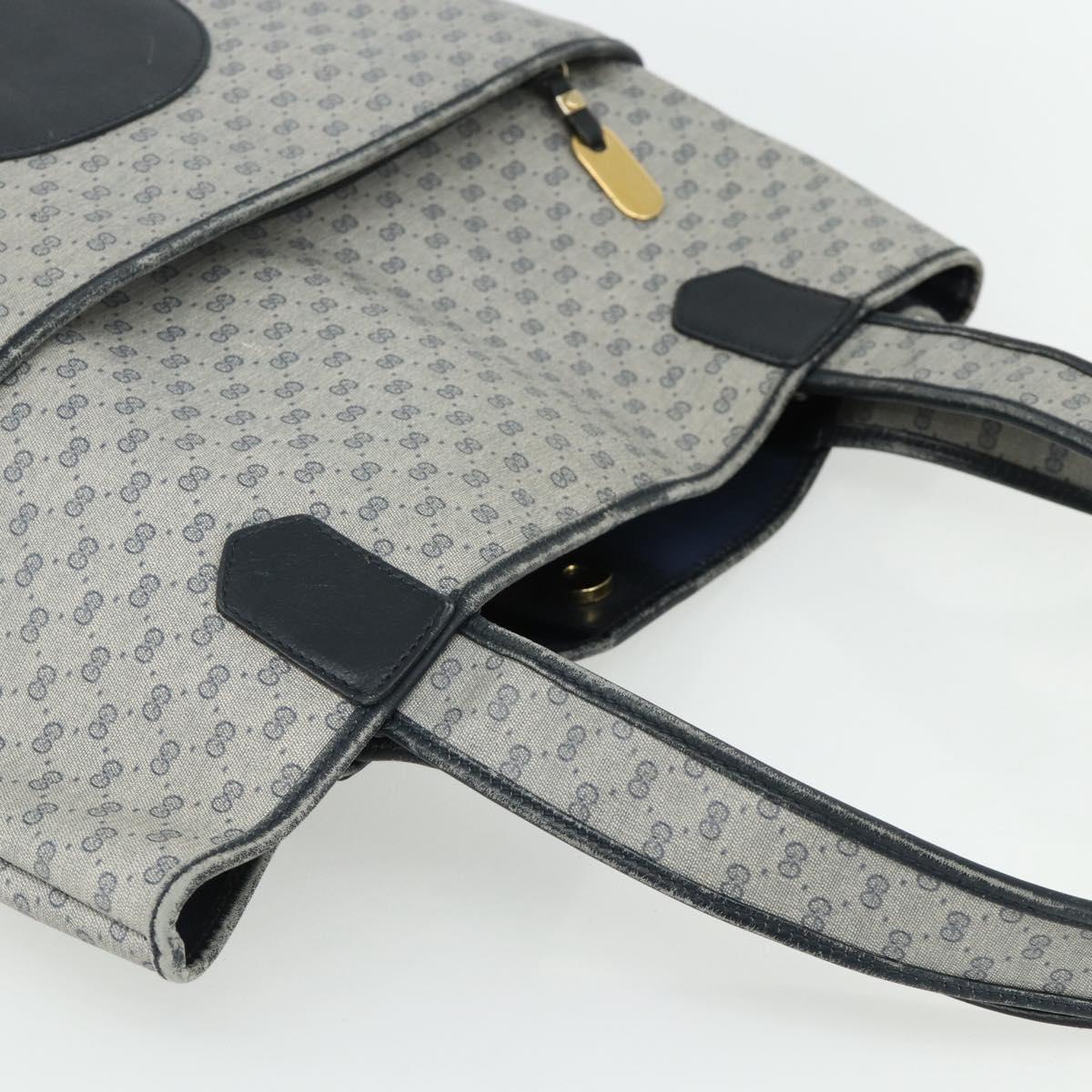 GUCCI GG Supreme Tote Bag PVC Navy Gold 002 39 0054 Auth 176695