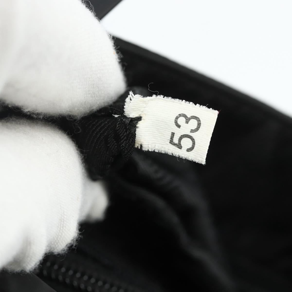 PRADA Chain Hand Bag Nylon Black Auth 176700