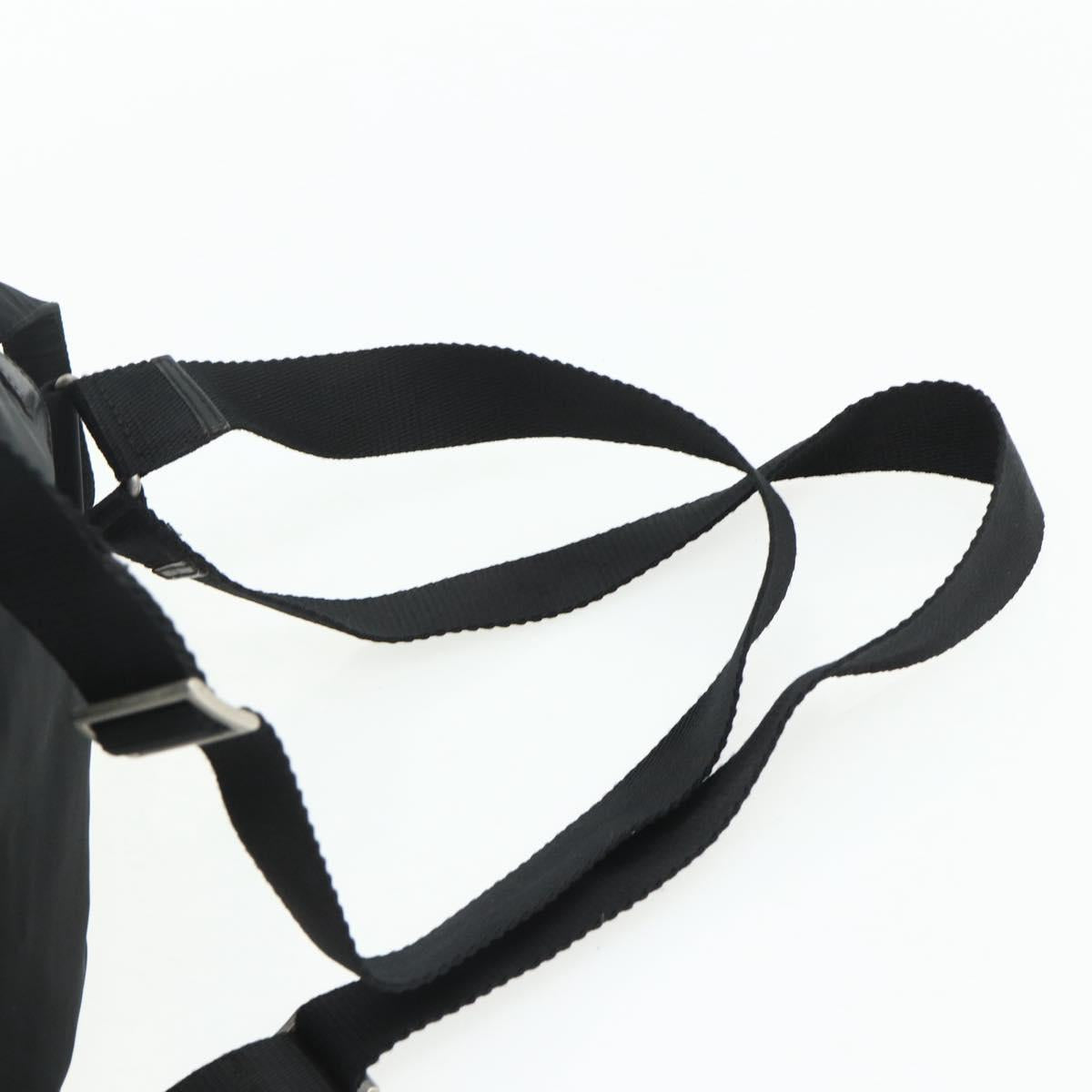 PRADA Backpack Nylon Silver Black Auth 176702