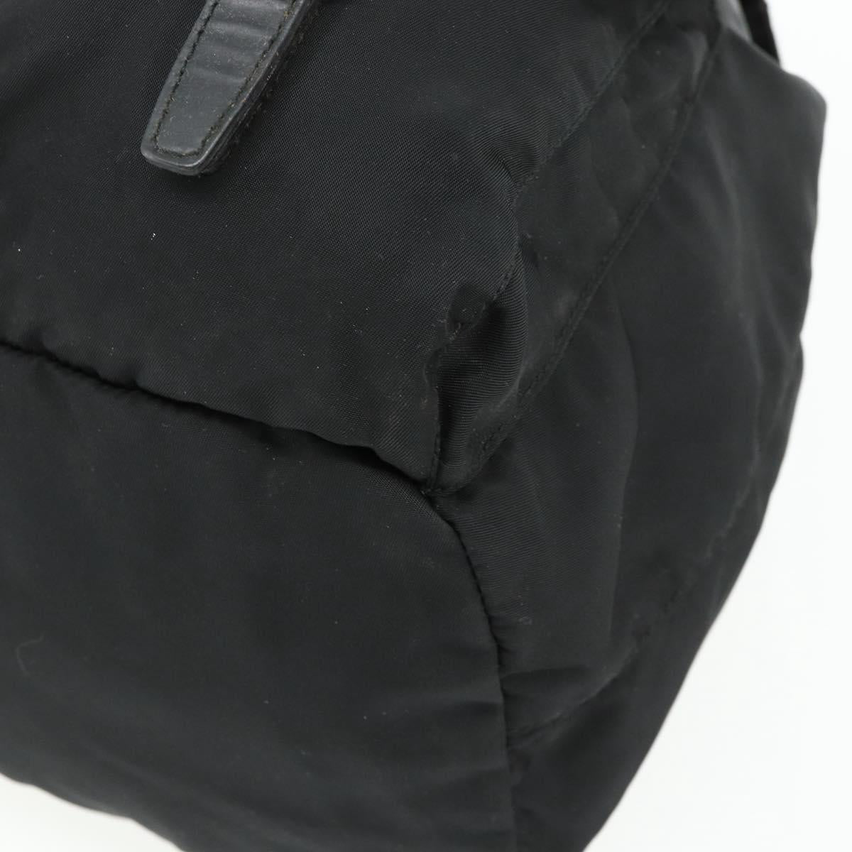 PRADA Backpack Nylon Silver Black Auth 176702