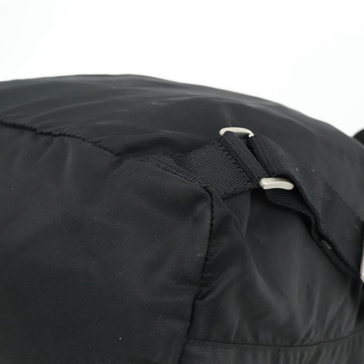 PRADA Backpack Nylon Silver Black Auth 176702