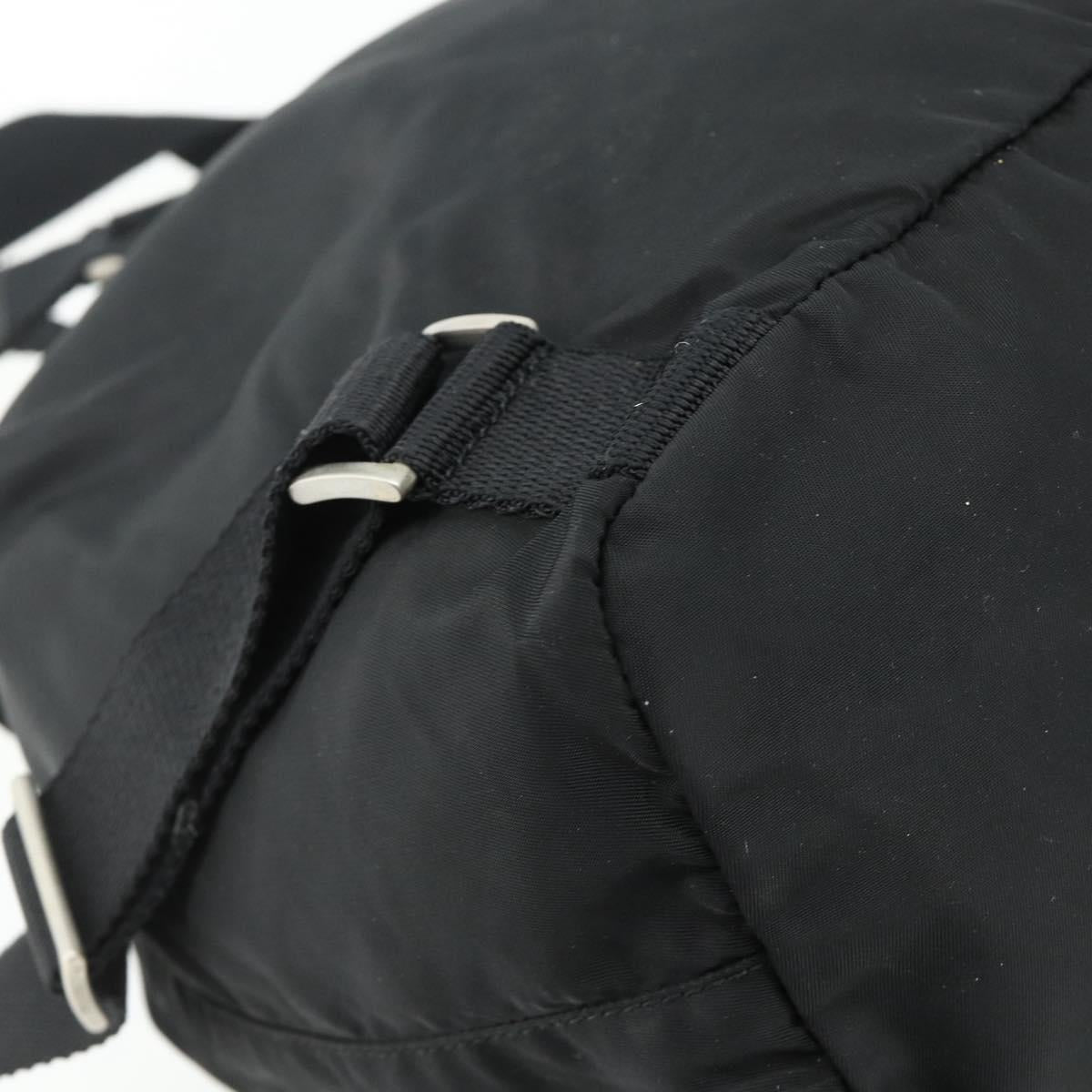 PRADA Backpack Nylon Silver Black Auth 176702
