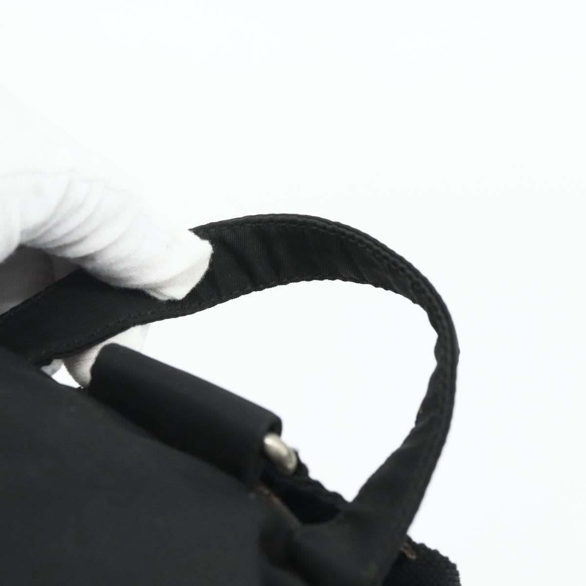 PRADA Backpack Nylon Silver Black Auth 176702
