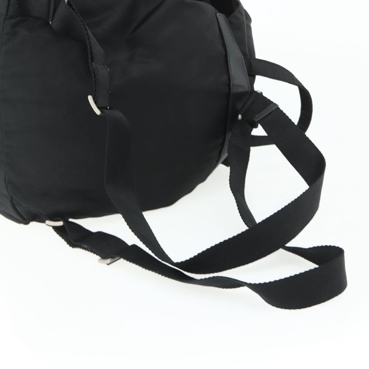 PRADA Backpack Nylon Silver Black Auth 176702