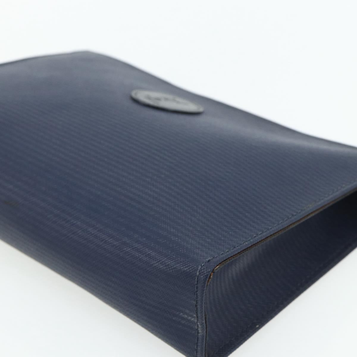 SAINT LAURENT Clutch Bag PVC 2 Set Black Navy Auth 176707