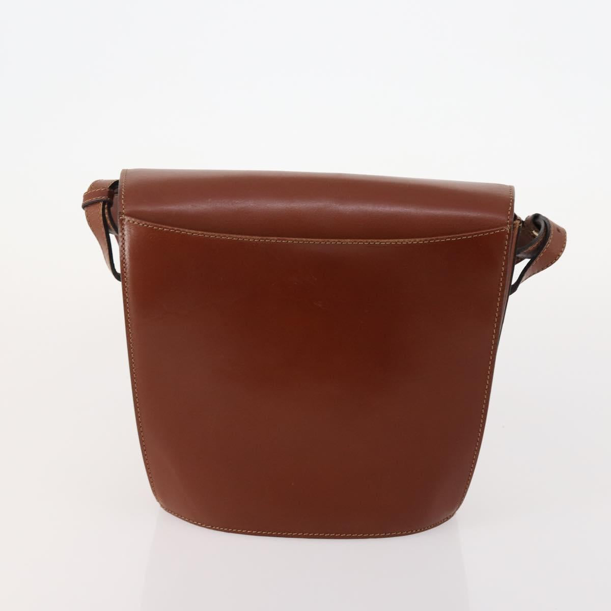 BALLY Shoulder Bag Leather 2 Set Brown Bordeaux Auth 176708