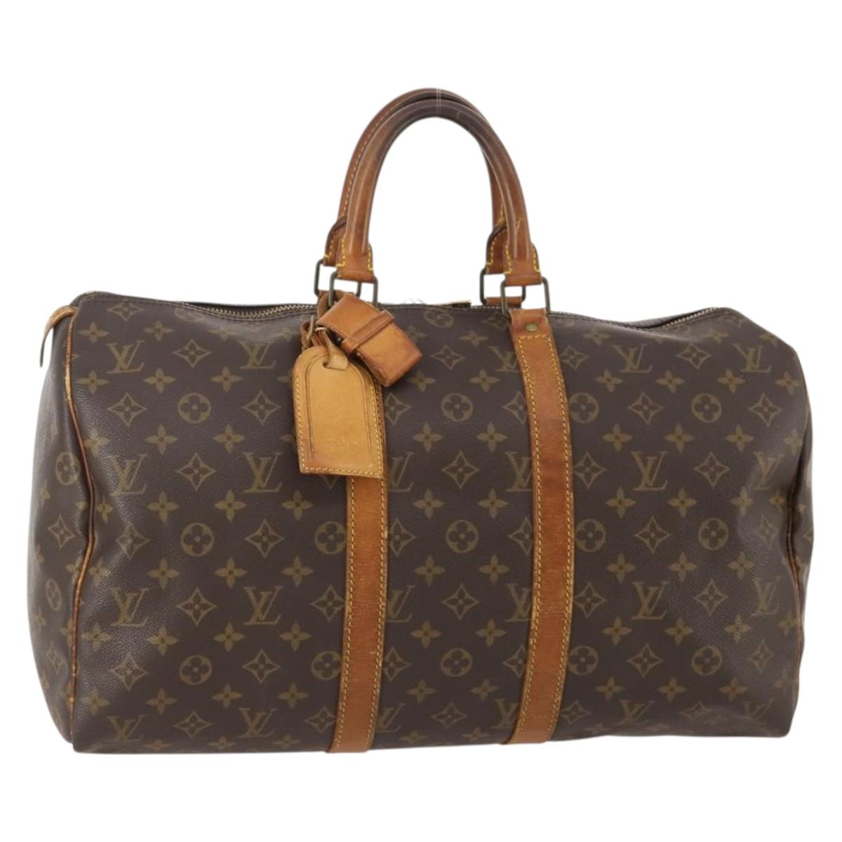 LOUIS VUITTON Monogram Keepall 45 Boston Bag M41428 LV Auth 176723