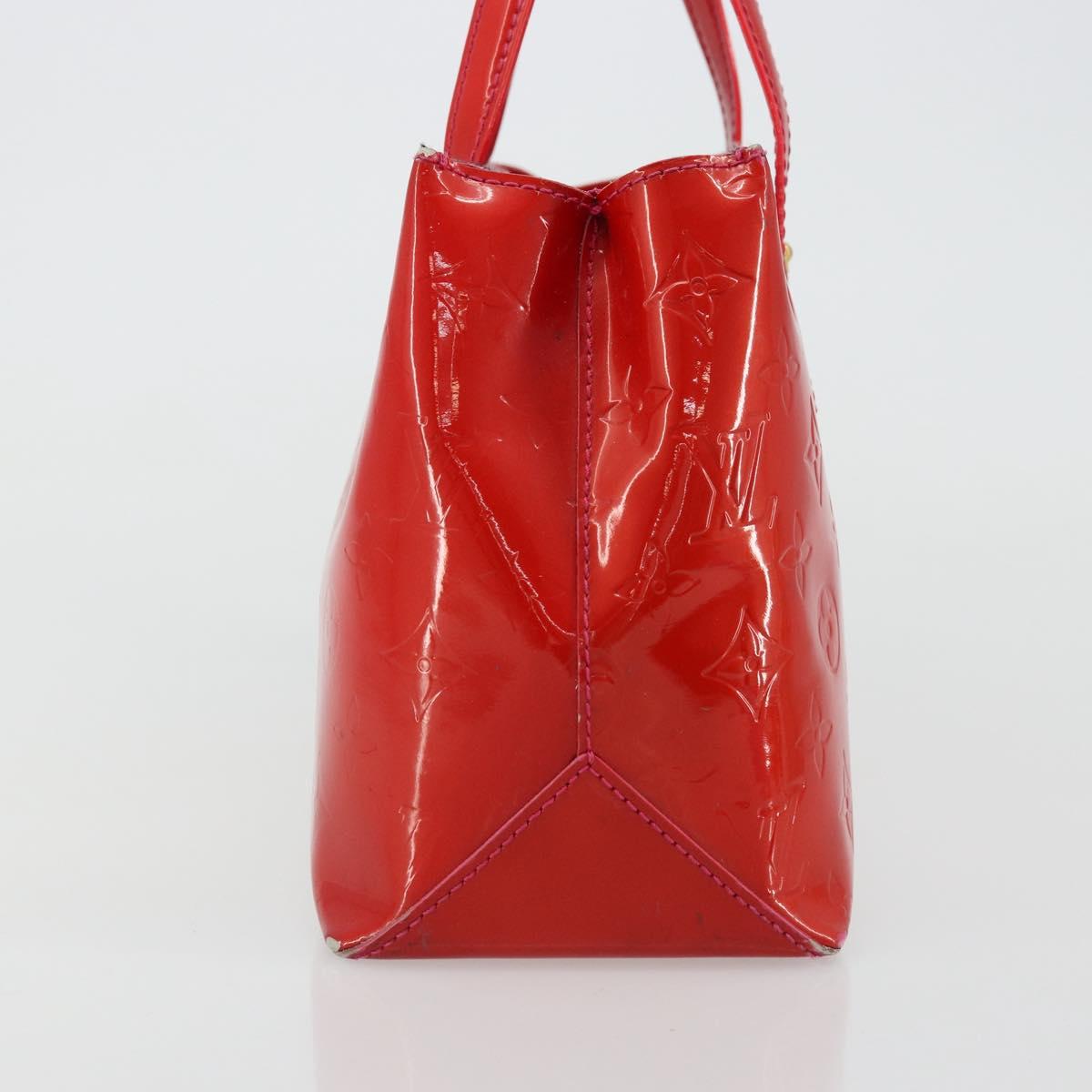 LOUIS VUITTON Monogram Vernis Wilshire PM Hand Bag Rose Pop M93643 Auth 176731