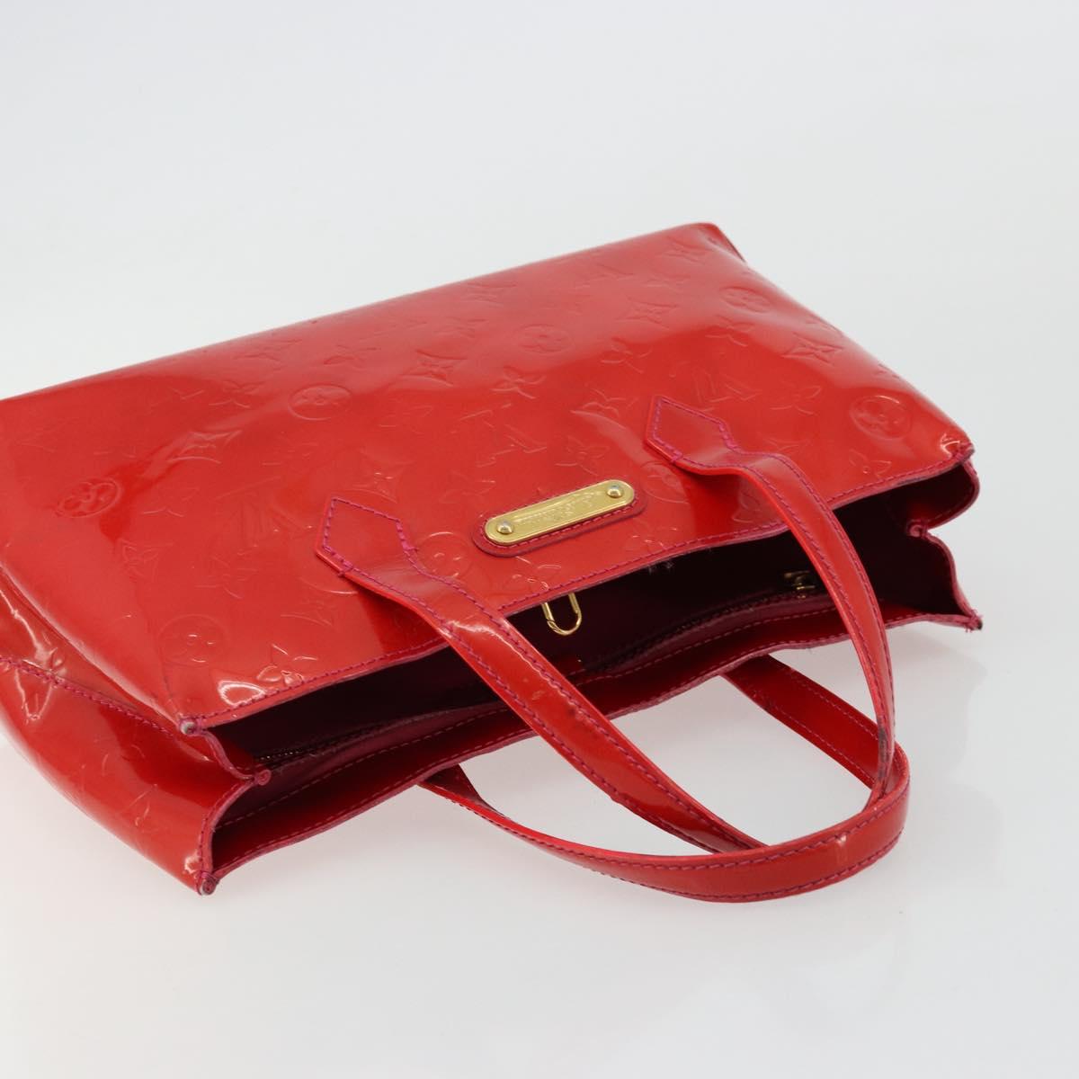 LOUIS VUITTON Monogram Vernis Wilshire PM Hand Bag Rose Pop M93643 Auth 176731