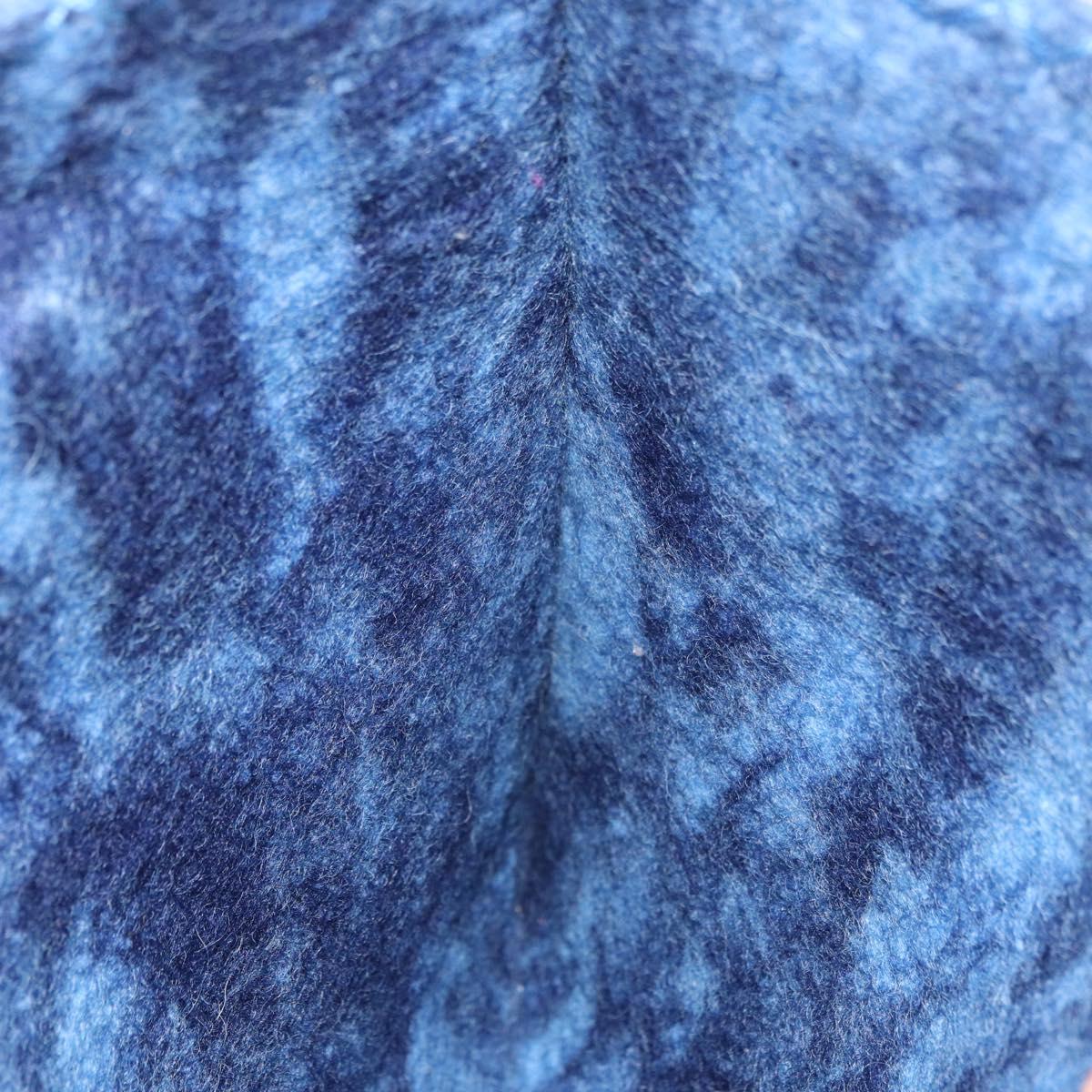 FENDI Tote Bag Wool Blue Auth 176743V
