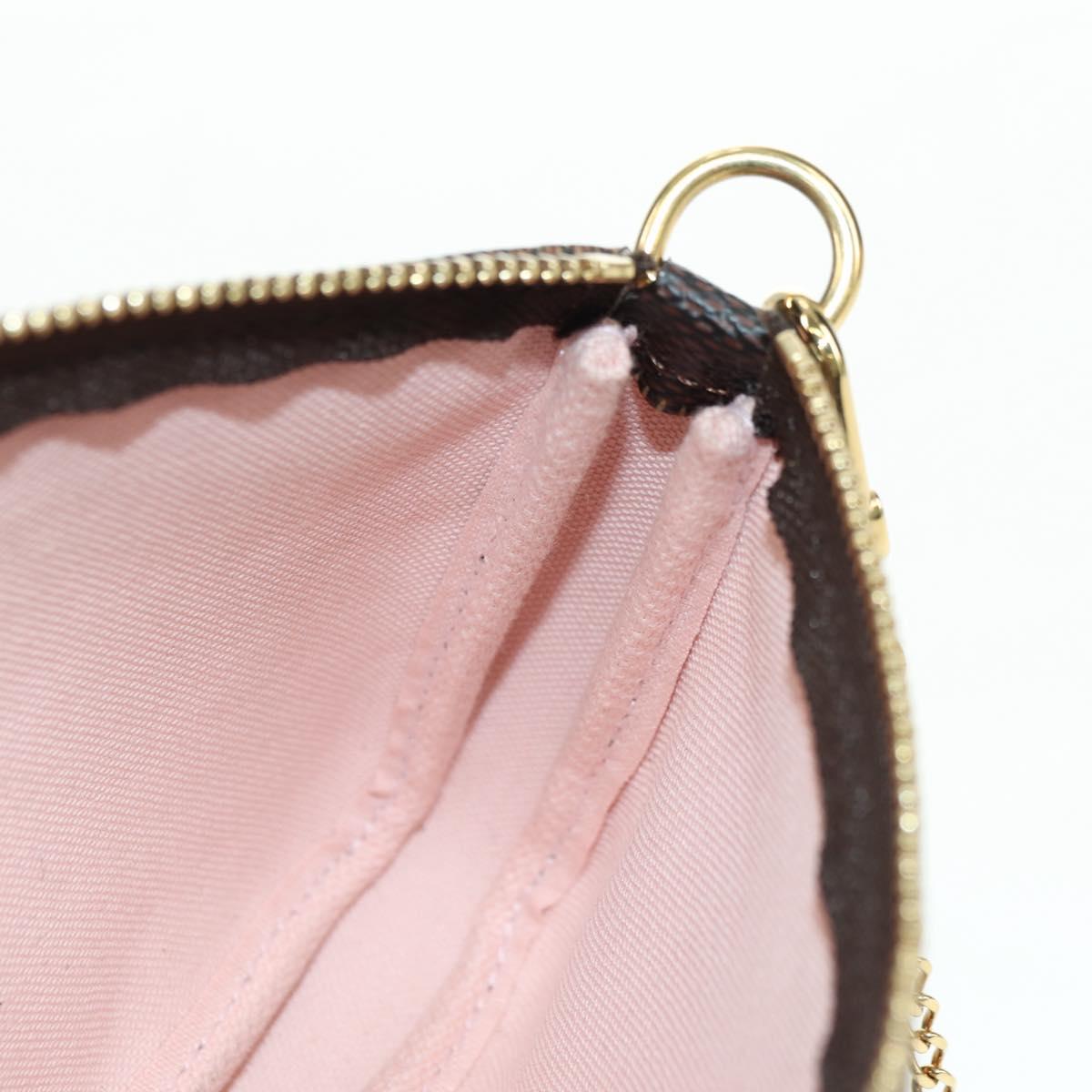 LOUIS VUITTON Damier Vivienne Mini Pochette Accessoires N60402 LV Auth 176744SAM
