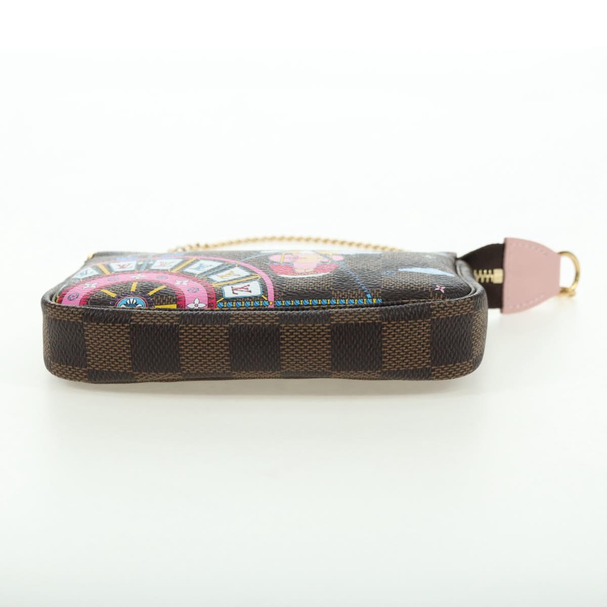 LOUIS VUITTON Damier Vivienne Mini Pochette Accessoires N60402 LV Auth 176744SAM