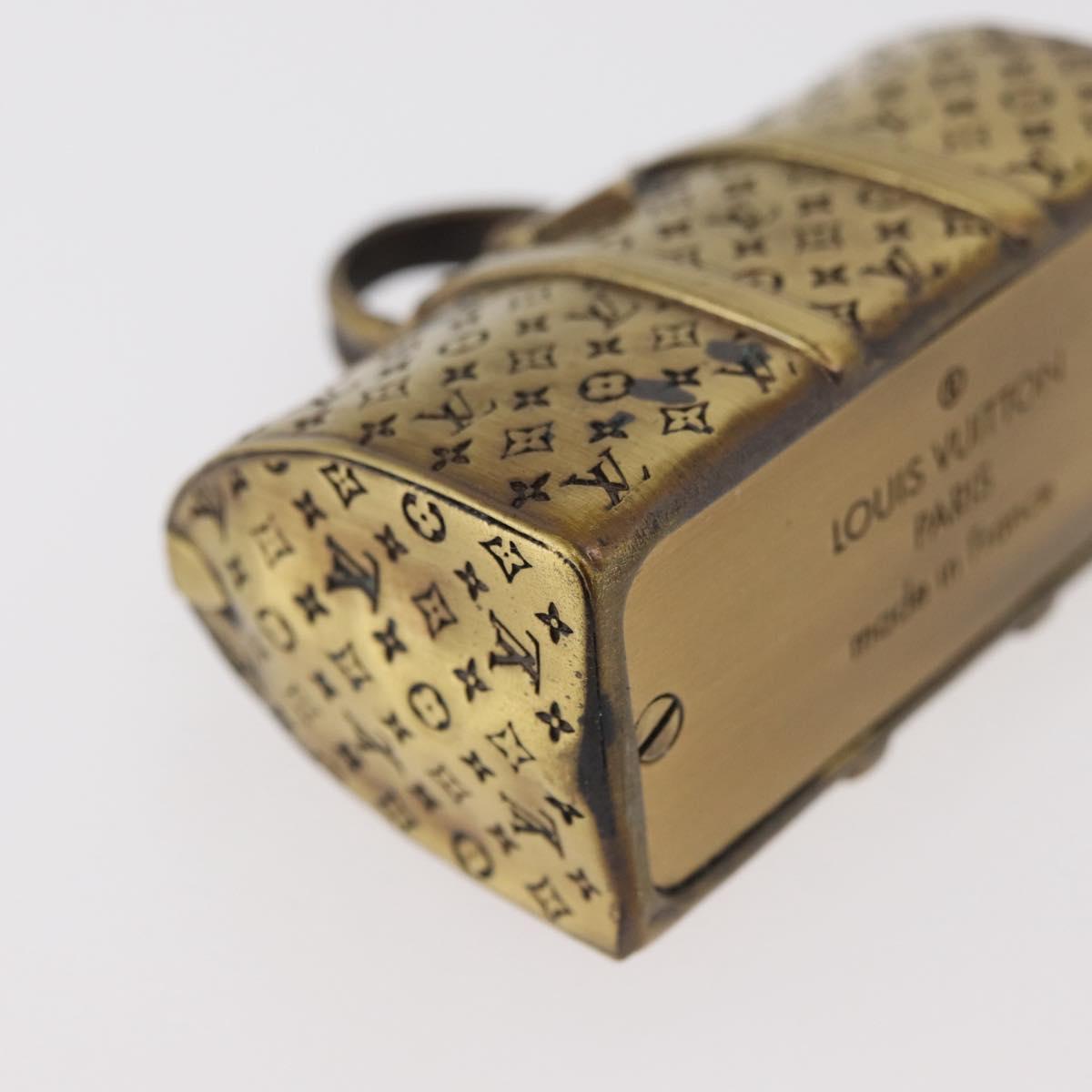LOUIS VUITTON Keepall Motif Paper weight metal Gold LV Auth 176750A