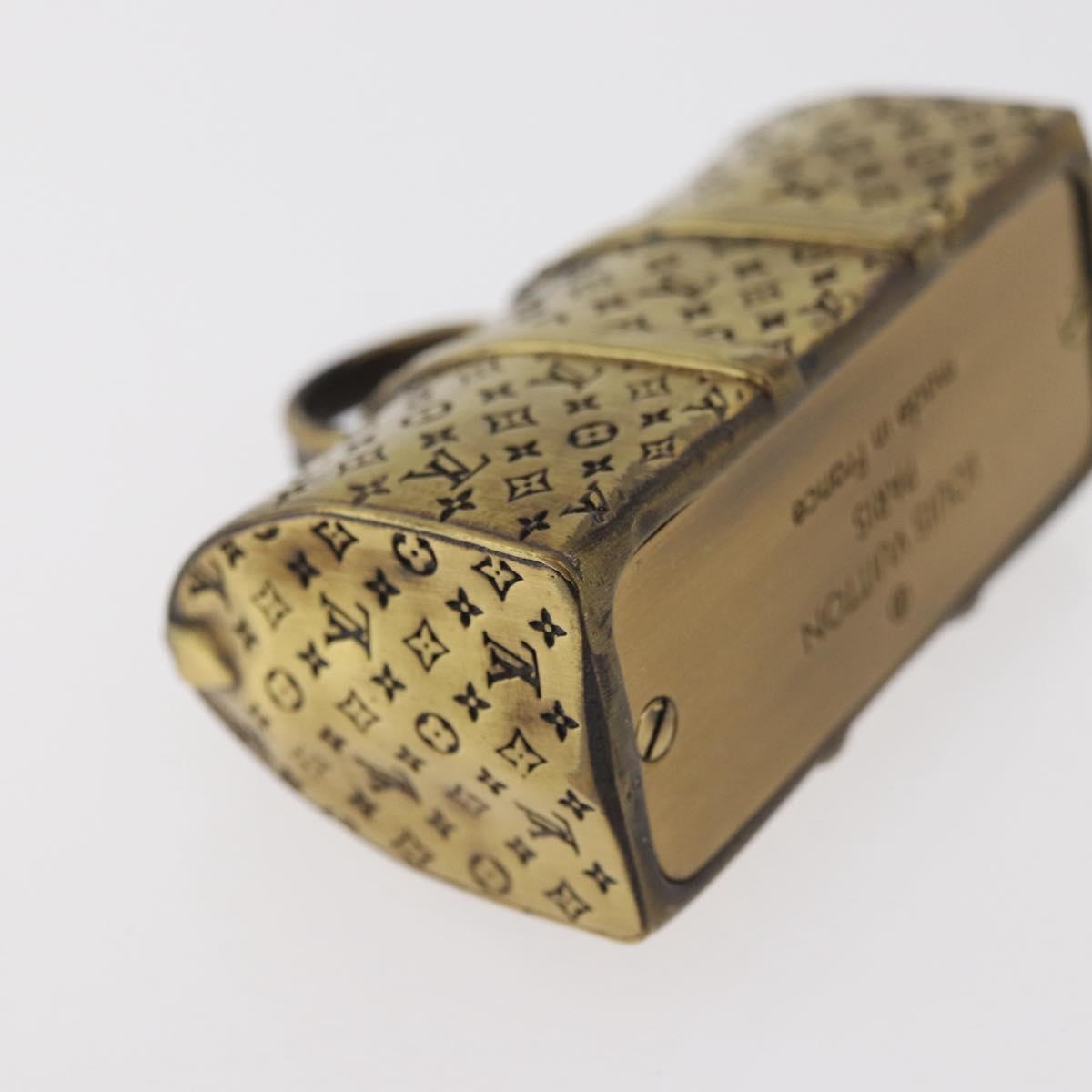 LOUIS VUITTON Keepall Motif Paper weight metal Gold LV Auth 176750A