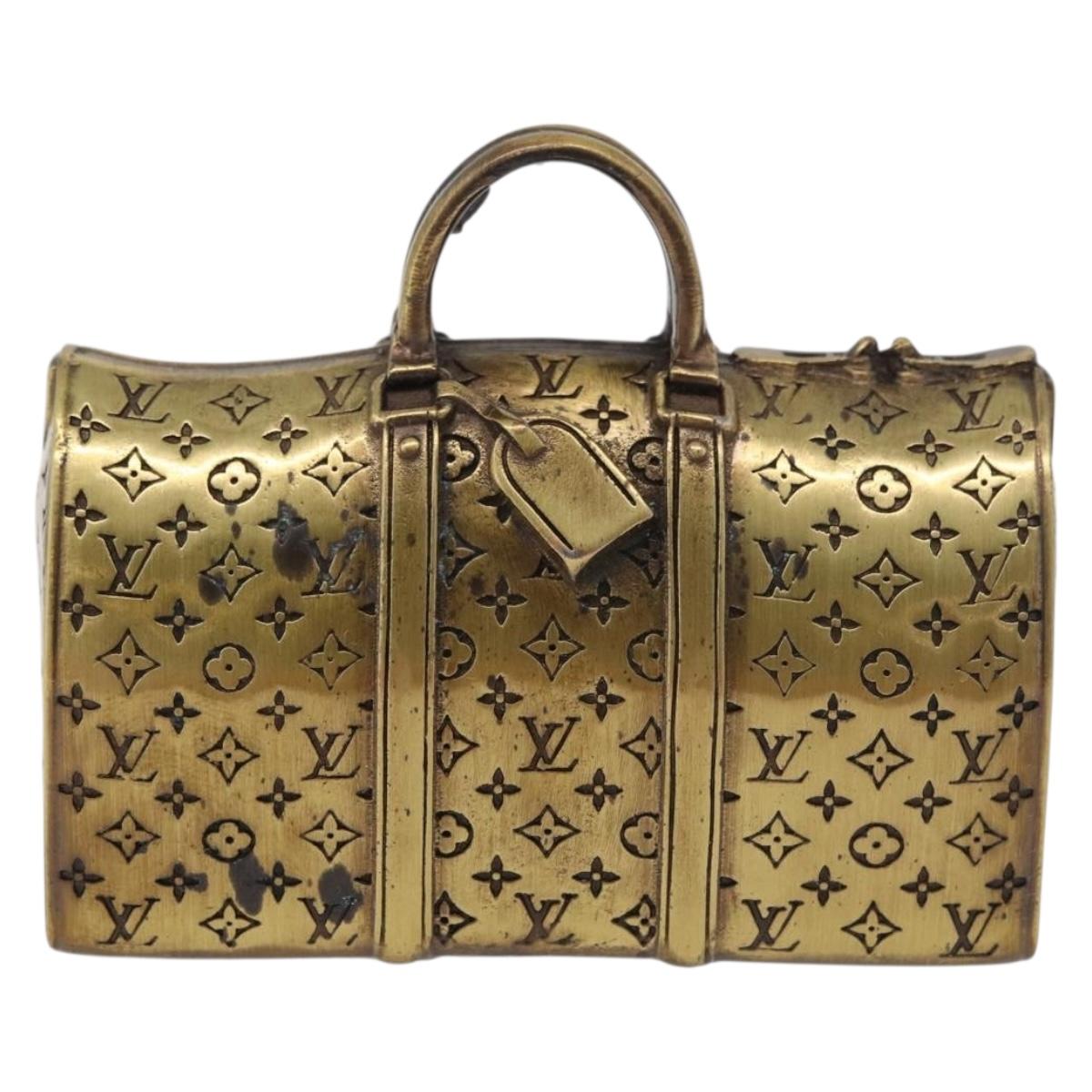 LOUIS VUITTON Keepall Motif Paper weight metal Gold LV Auth 176750A