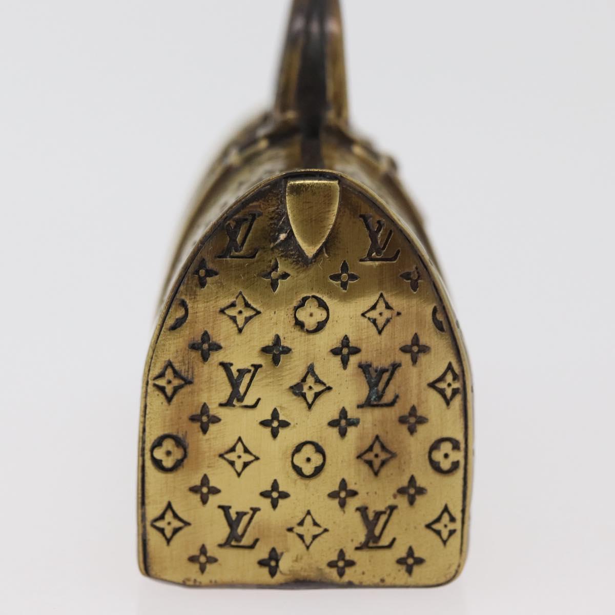 LOUIS VUITTON Keepall Motif Paper weight metal Gold LV Auth 176750A