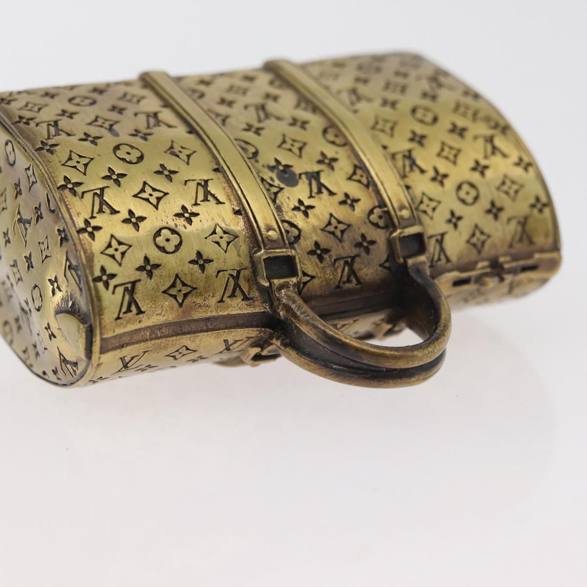 LOUIS VUITTON Keepall Motif Paper weight metal Gold LV Auth 176750A