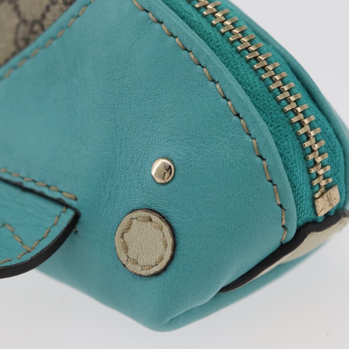 GUCCI GG Supreme Whale Coin Purse PVC Beige Gold 256862 Auth 176753A