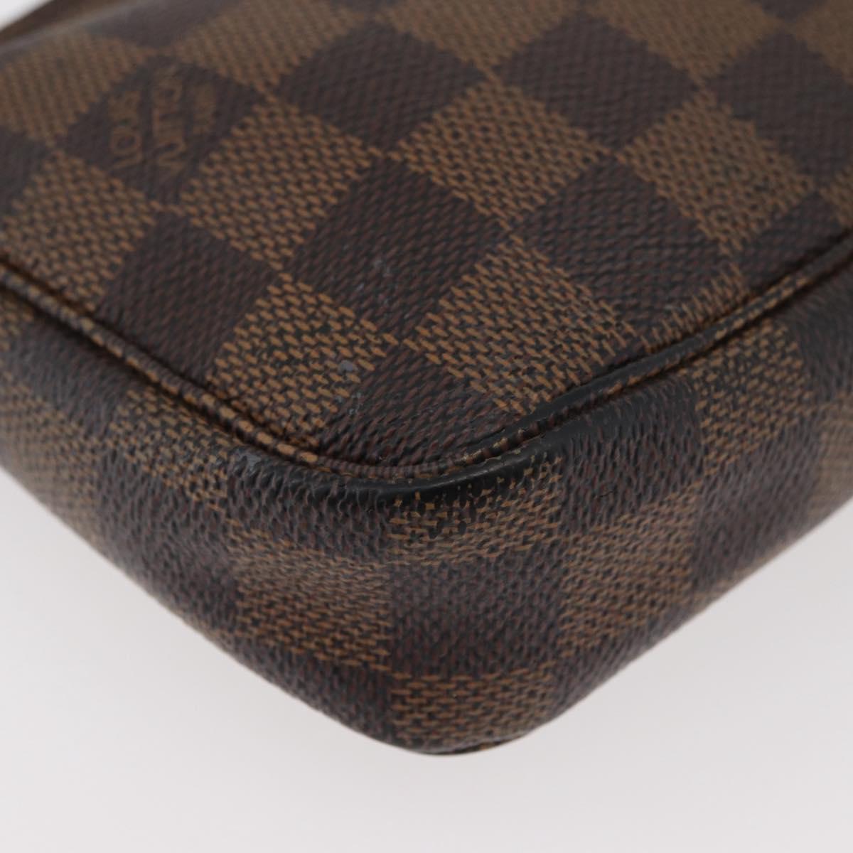 LOUIS VUITTON Damier Ebene Pochette Accessoires Pouch N41206 LV Auth 176761