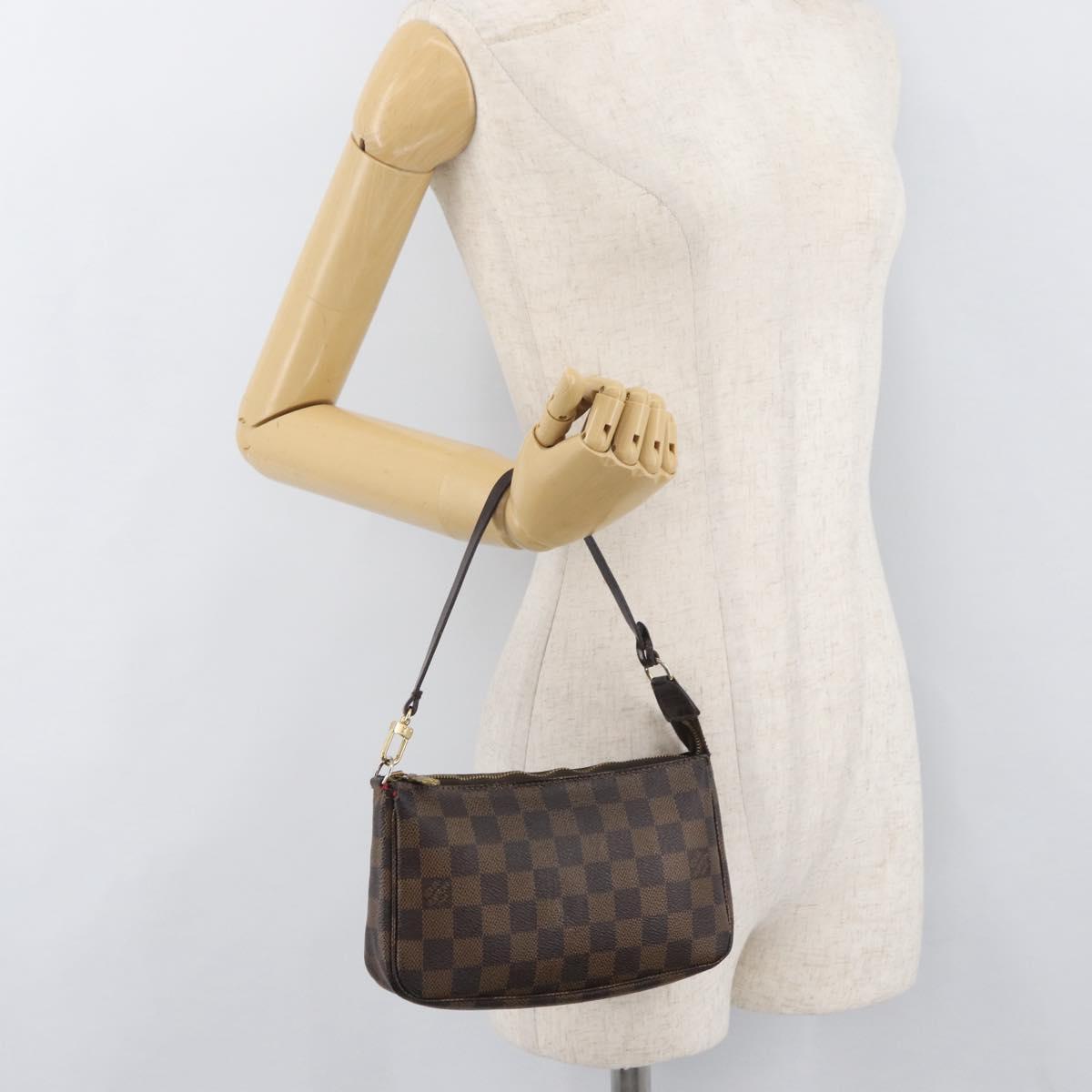 LOUIS VUITTON Damier Ebene Pochette Accessoires Pouch N41206 LV Auth 176761