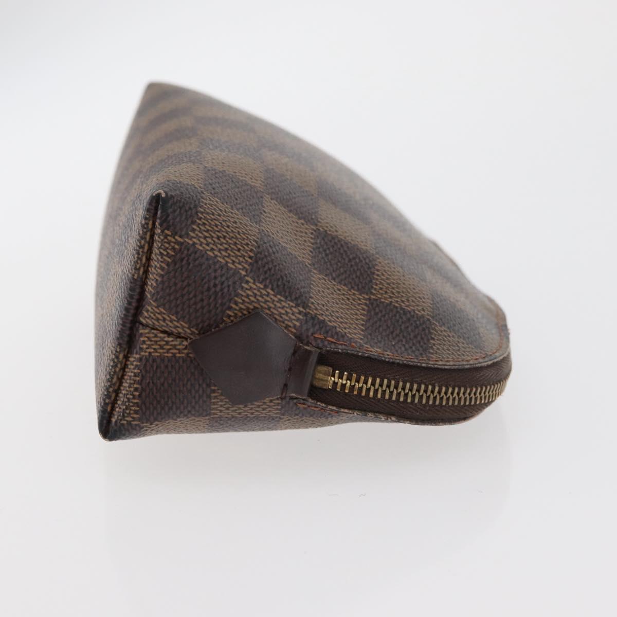 LOUIS VUITTON Damier Ebene Pochette Cosmetic PM Pouch N47516 LV Auth 176763