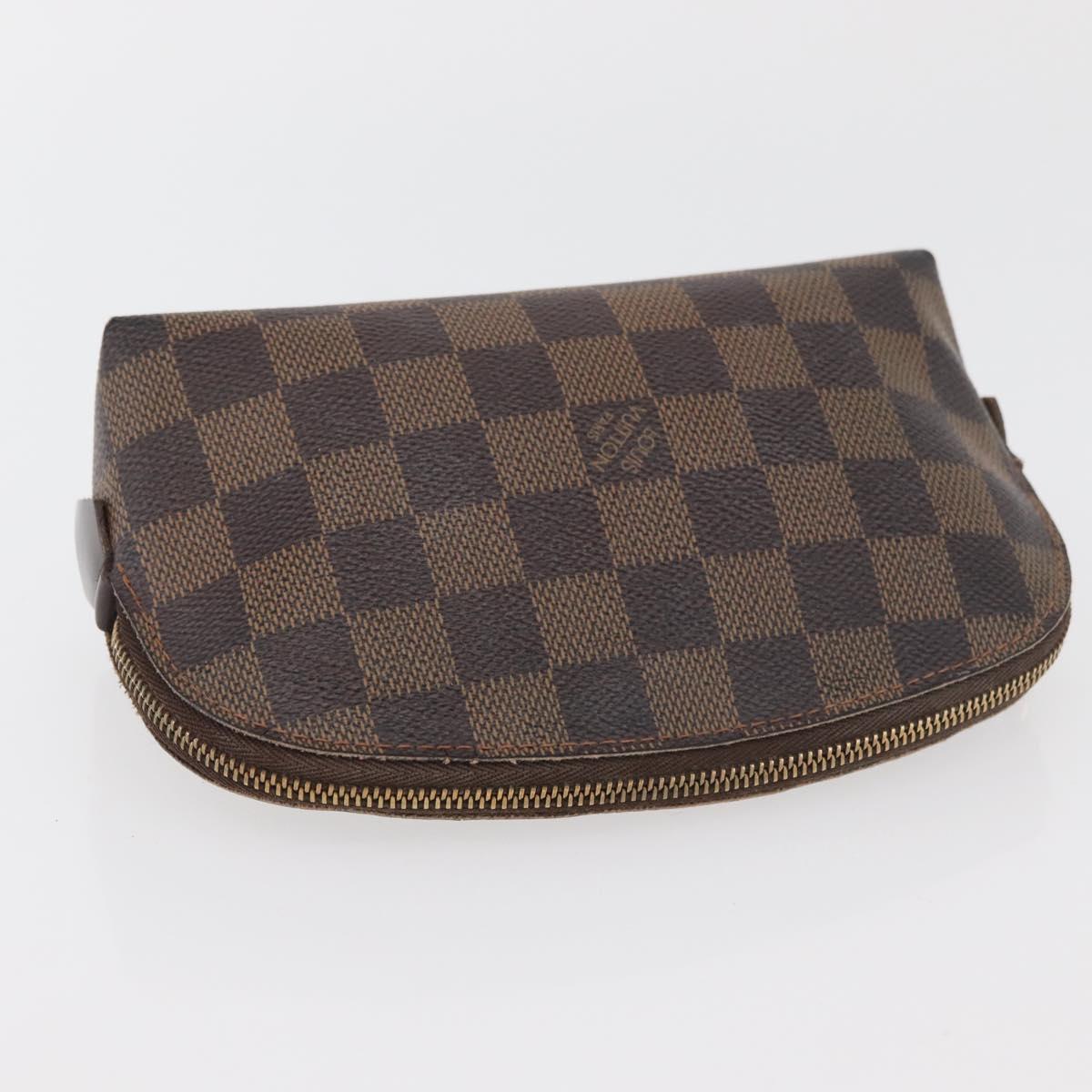 LOUIS VUITTON Damier Ebene Pochette Cosmetic PM Pouch N47516 LV Auth 176763