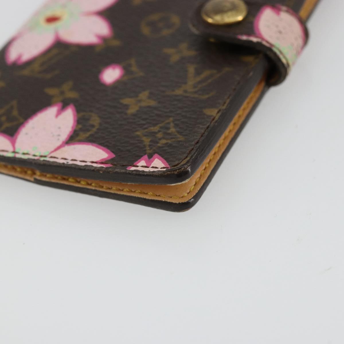 LOUIS VUITTON Cherry Blossom Agenda Mini Day Planner Cover M92021 Auth 176768