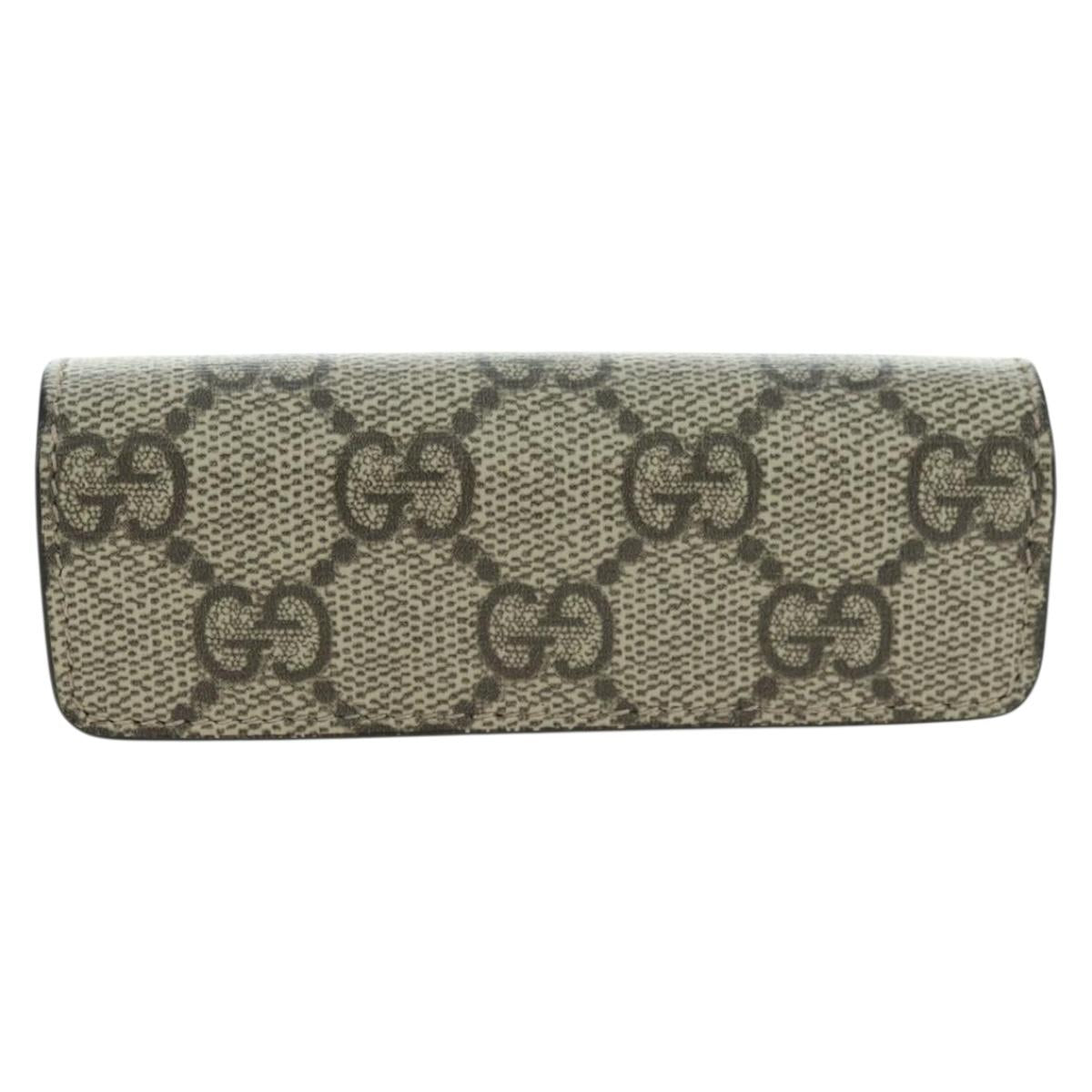 GUCCI GG Supreme Dice Case PVC Beige 662292 Auth 176770M