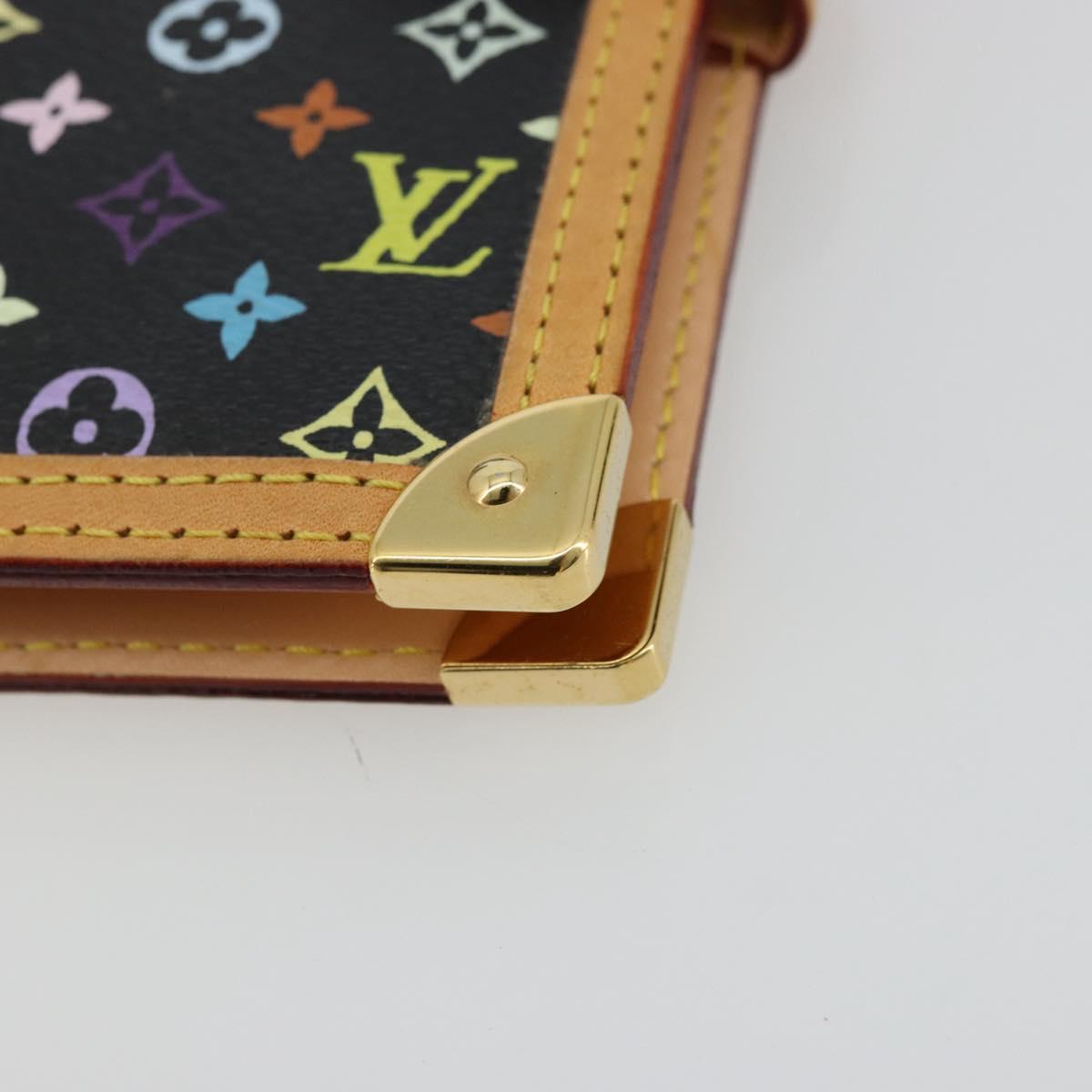 LOUIS VUITTON Monogram Multicolor Agenda PM Day Cover Black R20895 Auth 176772V