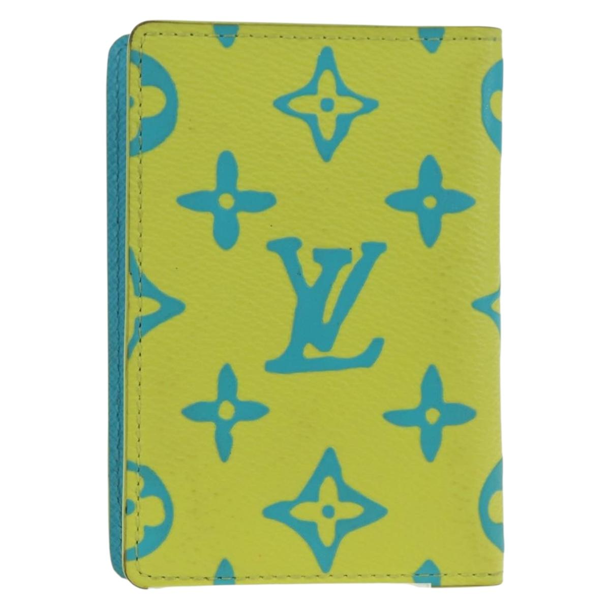 LOUIS VUITTON Playground Organizer De Poch Card Case Yellow M82034 Auth 176775M