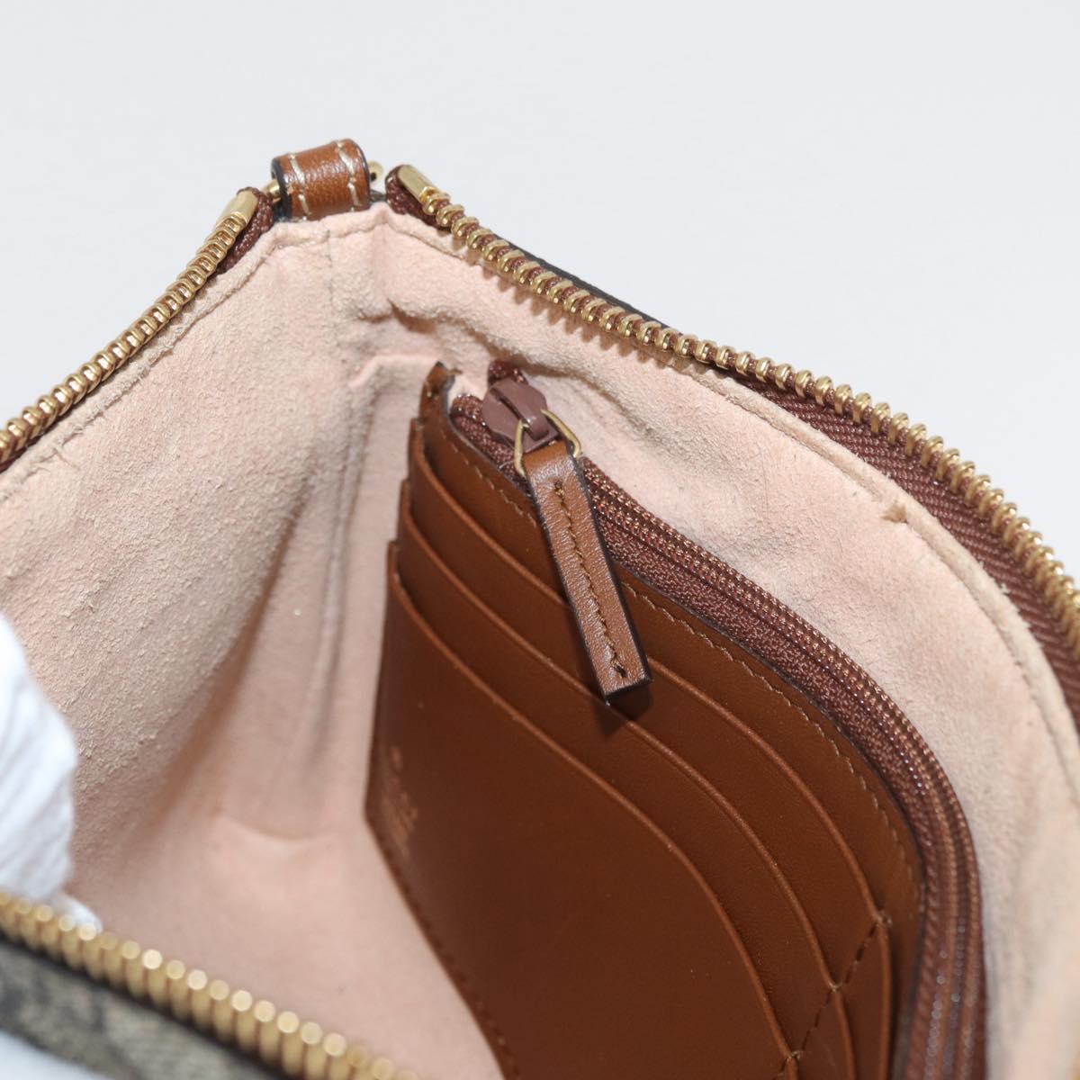 GUCCI GG Supreme Chain Shoulder Bag PVC Beige Gold 456866 Auth 176776A
