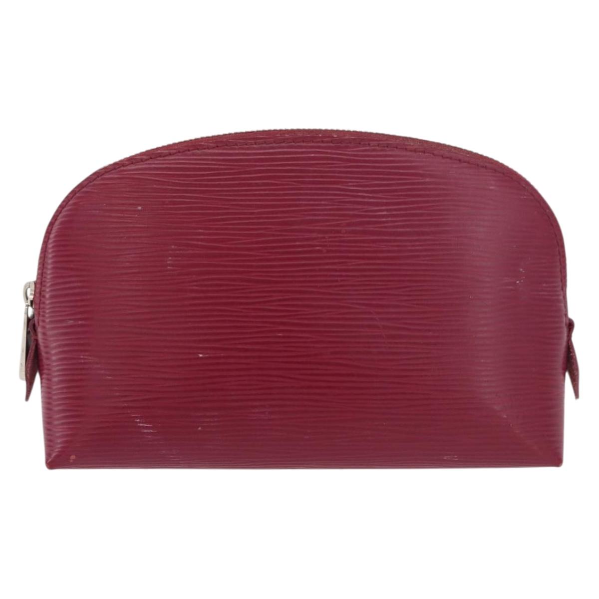 LOUIS VUITTON Epi Pochette Cosmetic PM Cosmetic Pouch Fuchsia M41114 Auth 176801