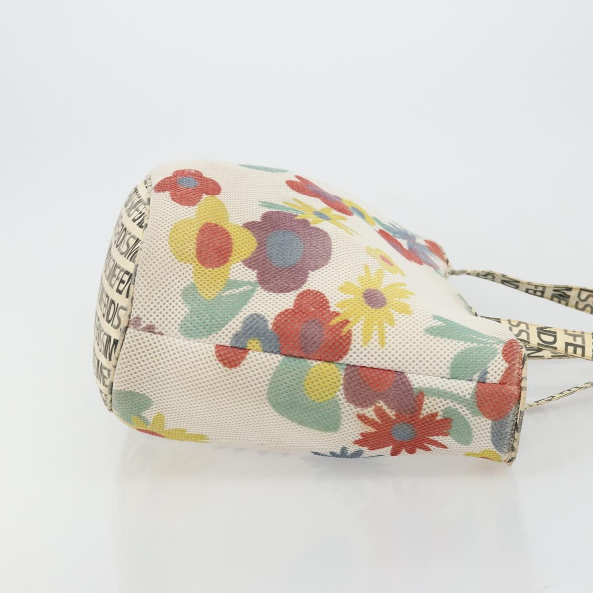 FENDI FENDISSIME Tote Bag Nylon White CC Auth 176808