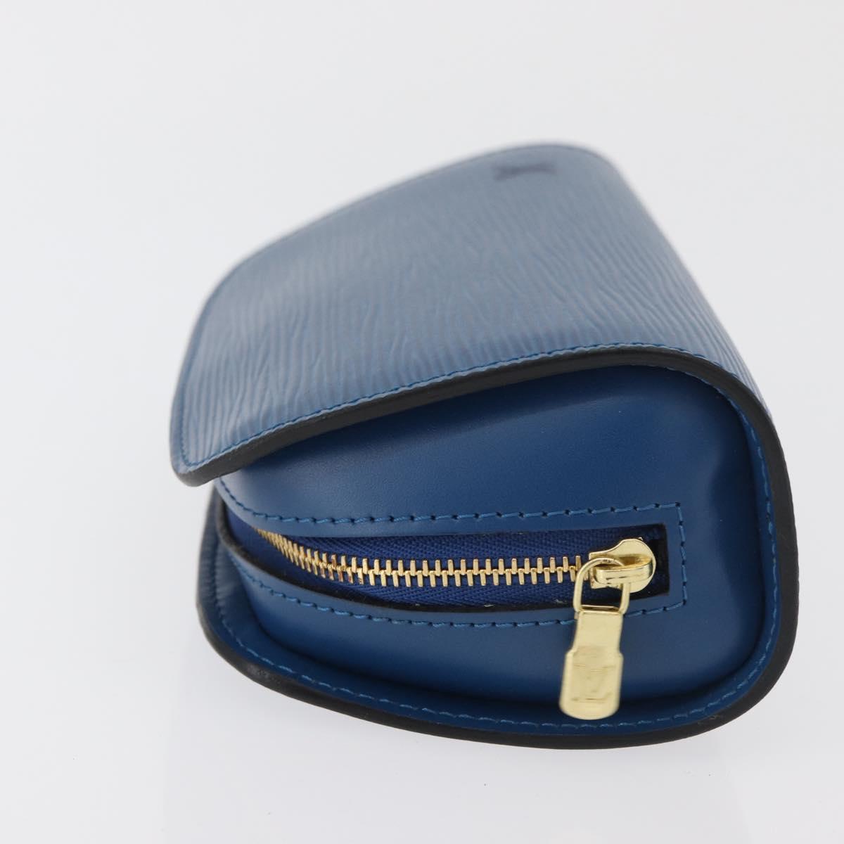LOUIS VUITTON Epi Dauphine PM Pouch Blue M48445 LV Auth 176812