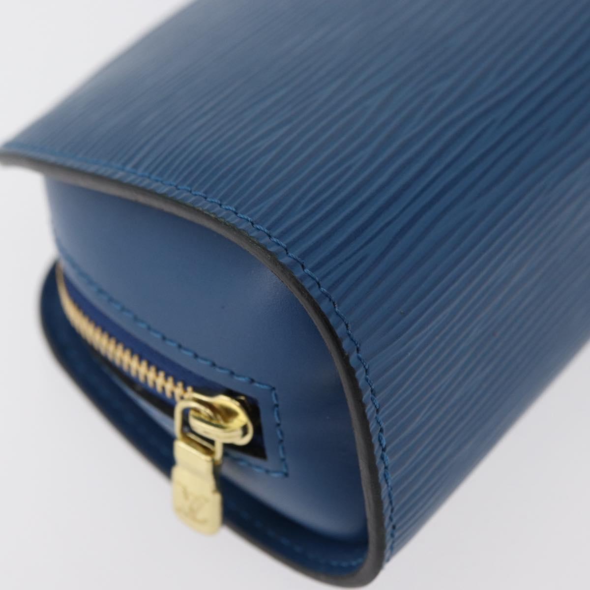 LOUIS VUITTON Epi Dauphine PM Pouch Blue M48445 LV Auth 176812
