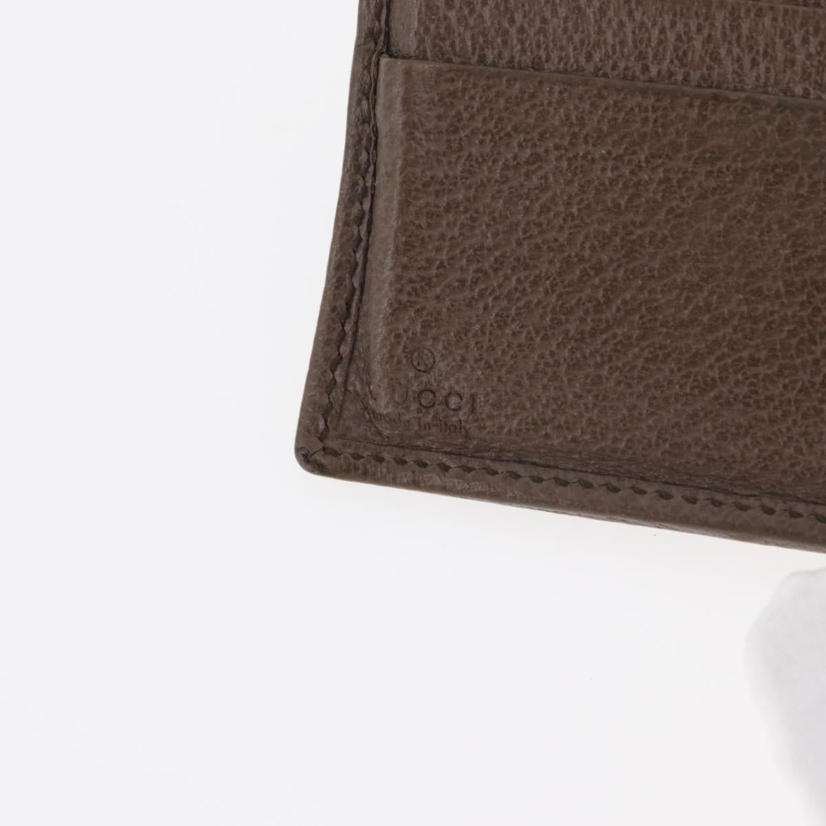 GUCCI Web Sherry Line GG Supreme Compact Wallet PVC Beige Red 597609 Auth 176813
