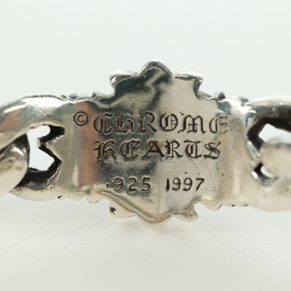 Chrome Hearts Keeper Link ID Bracelet Ag925 4 Links Silver Auth 176817SM