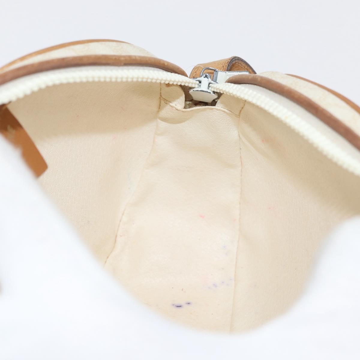 CELINE Macadam Canvas Shoulder Bag PVC White Auth 176818
