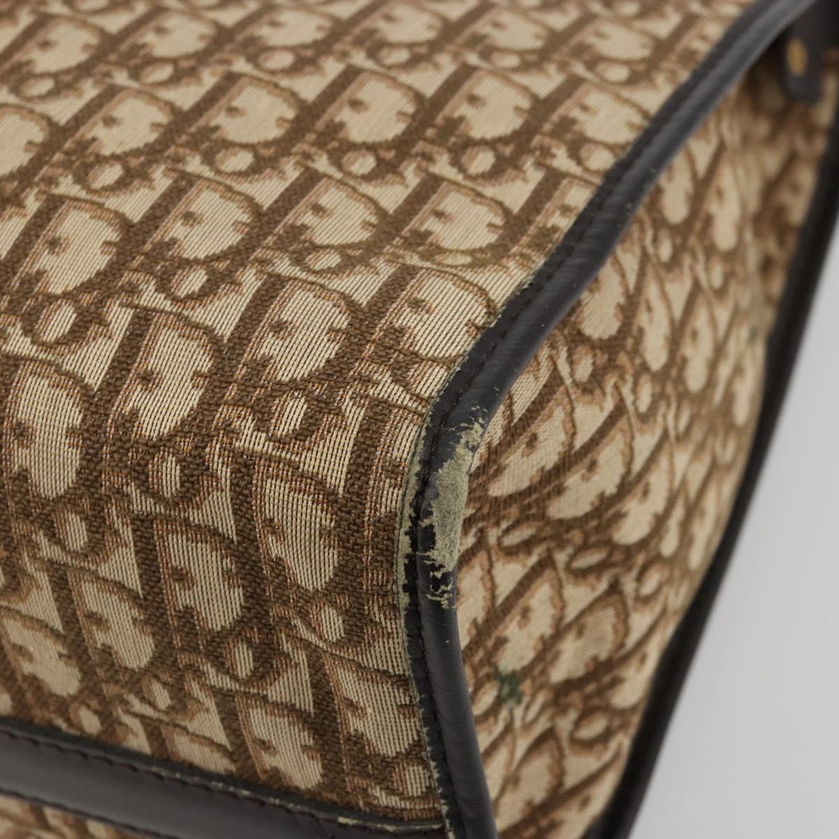 Christian Dior Trotter Canvas Hand Bag Beige Auth 176827